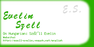 evelin szell business card